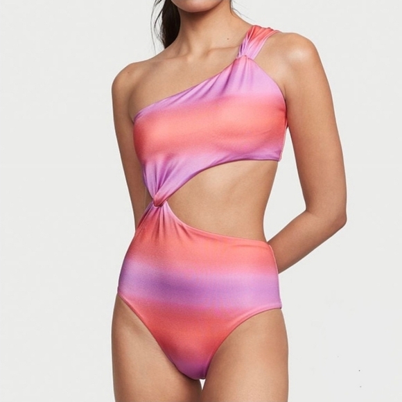 Victoria's Secret Swim Twist Monokini One-Piece Swimsuit Size M Sunset Ombré - Picture 1 of 8